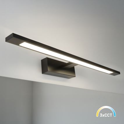 LED oświetlenie do lustra łazienkowego KLIMT LED/12W/230V 3000/4000/6000K 60 cm IP44 czarne