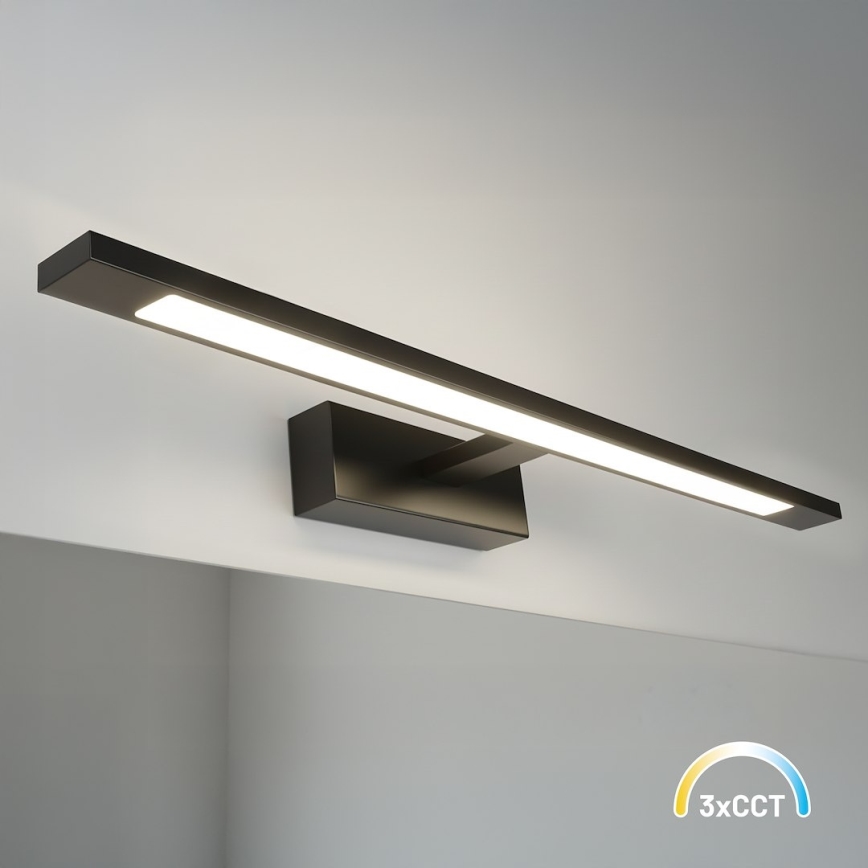 LED oświetlenie do lustra łazienkowego KLIMT LED/12W/230V 3000/4000/6000K 60 cm IP44 czarne