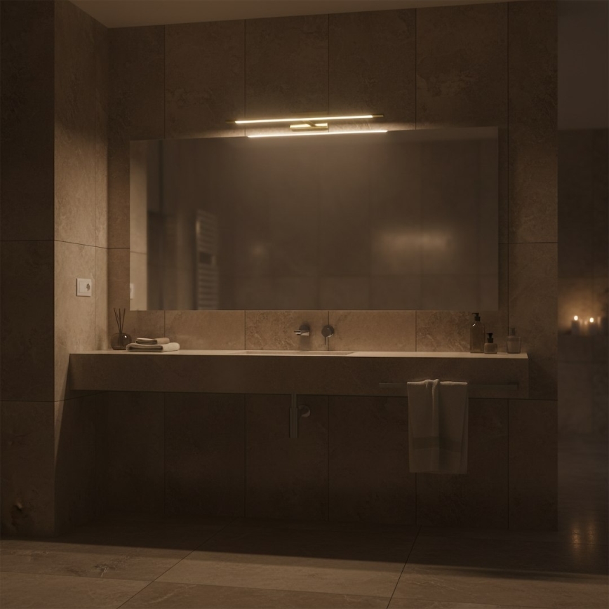 Oświetlenie łazienkowe do lustra KLIMT LED/12W/230V 3000/4000/6000K 60 cm IP44 złote