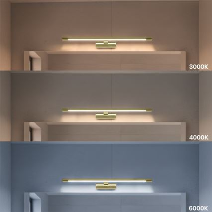 Oświetlenie łazienkowe do lustra KLIMT LED/12W/230V 3000/4000/6000K 60 cm IP44 złote