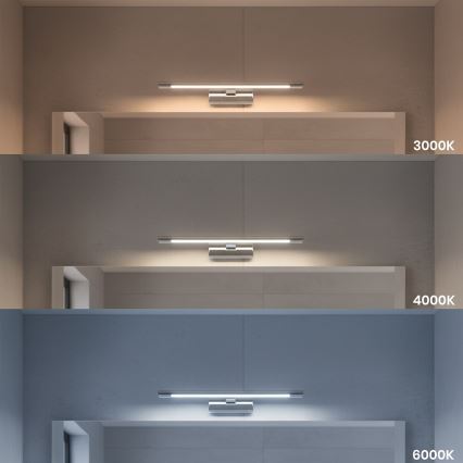 LED Oświetlenie łazienkowe do lustra KLIMT LED/8W/230V 3000/4000/6000K 40 cm IP44 błyszczący chrom