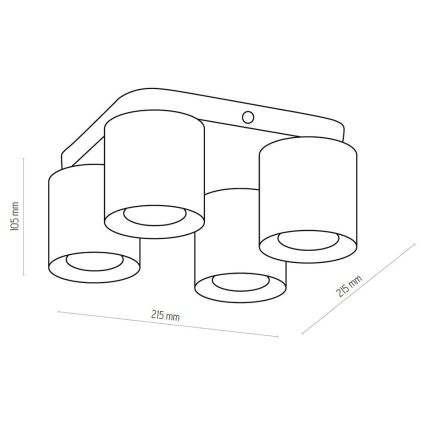 Oświetlenie ounktowe VICO WHITE 4xGU10/10W/230V