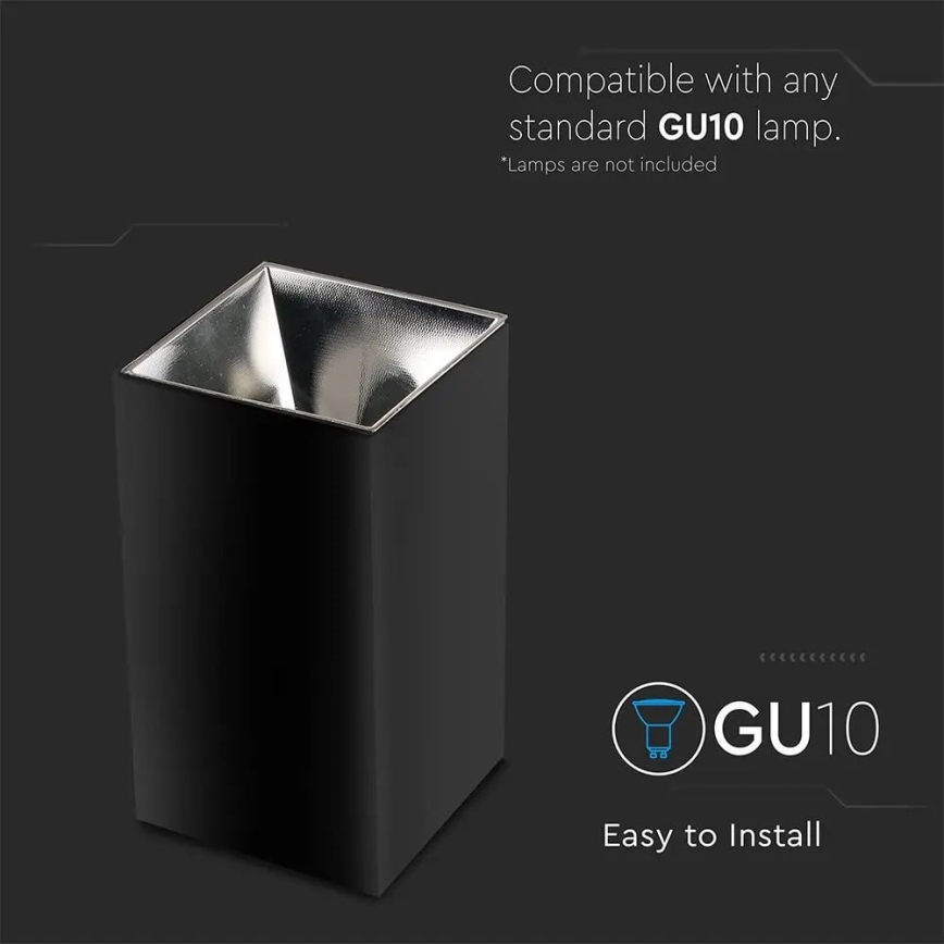 Oświetlenie punktowe 1xGU10/35W/230V czarny/srebrny