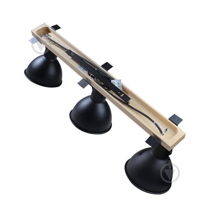 Oświetlenie punktowe 3xE27/40W/230V buk/czarne