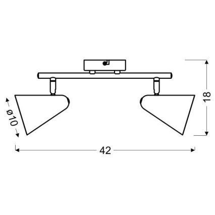 Oświetlenie punktowe AMOR 2xE14/40W/230V różowe