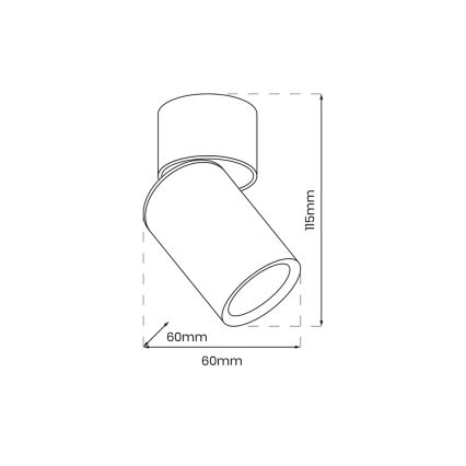 Oświetlenie punktowe ANDY 1xGU10/8W/230V czarne/złote