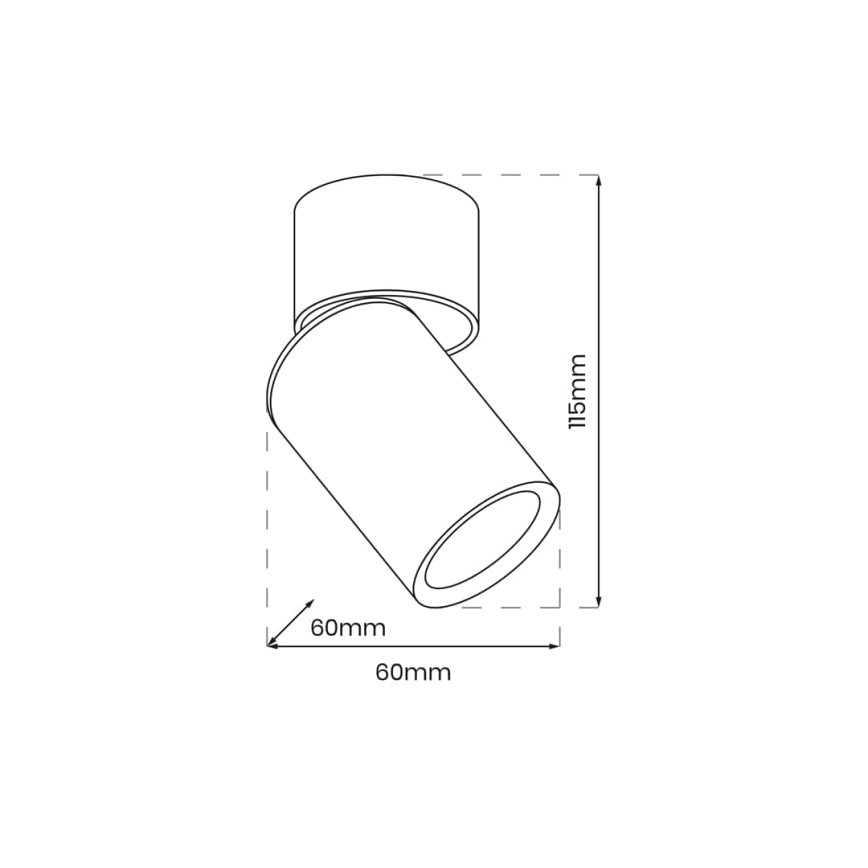 Oświetlenie punktowe ANDY 1xGU10/8W/230V czarne/złote