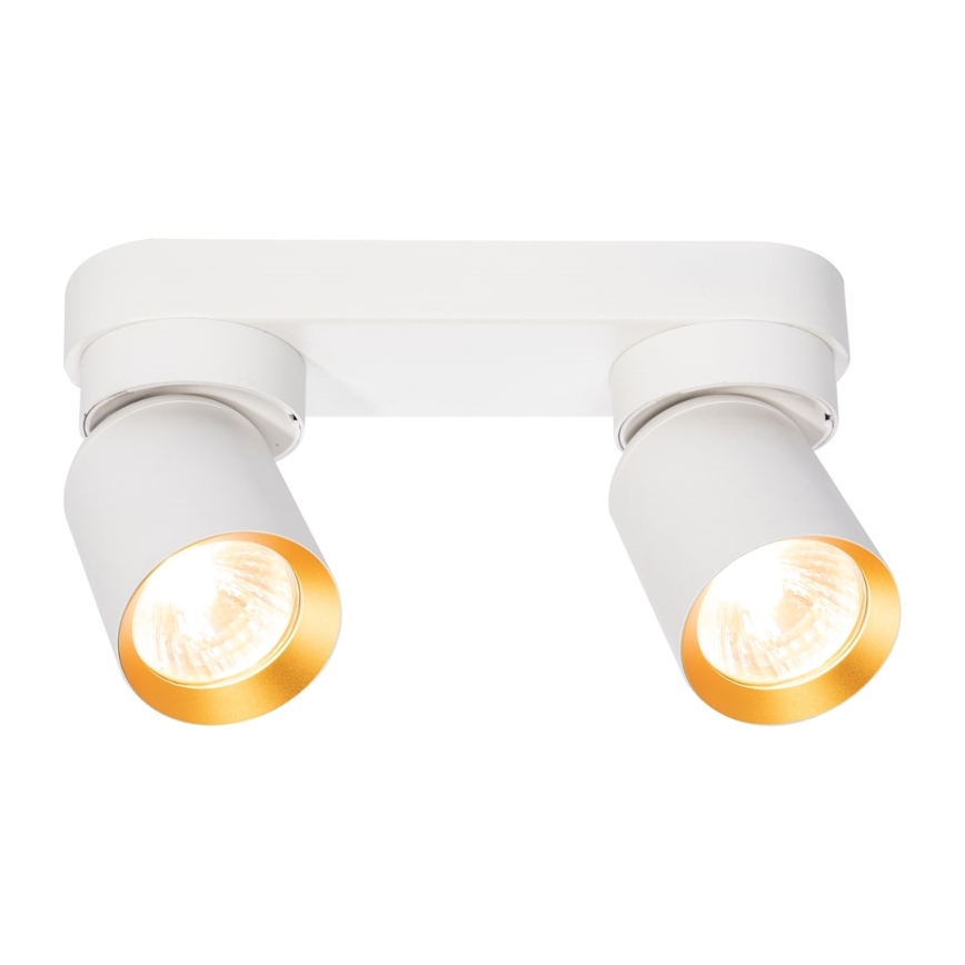Oświetlenie punktowe ANDY 2xGU10/8W/230V białe/złote