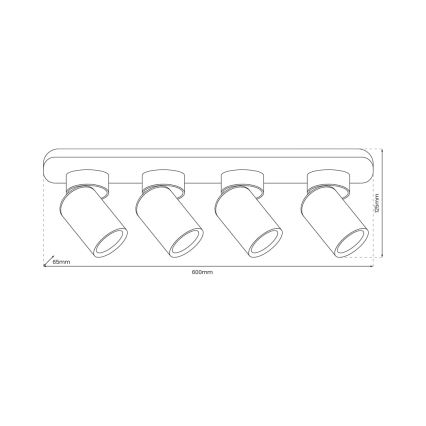 Oświetlenie punktowe ANDY 4xGU10/8W/230V białe/złote