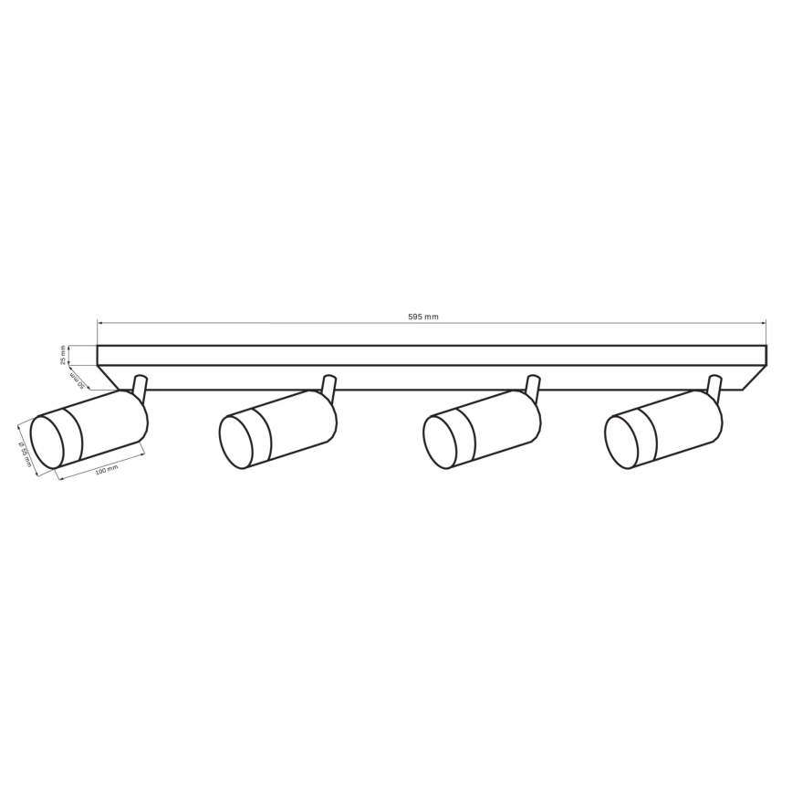 Oświetlenie punktowe ARRAS 4xGU10/10W/230V białe