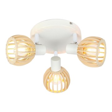 Oświetlenie punktowe ATARRI 3xE14/25W/230V białe/beżowe