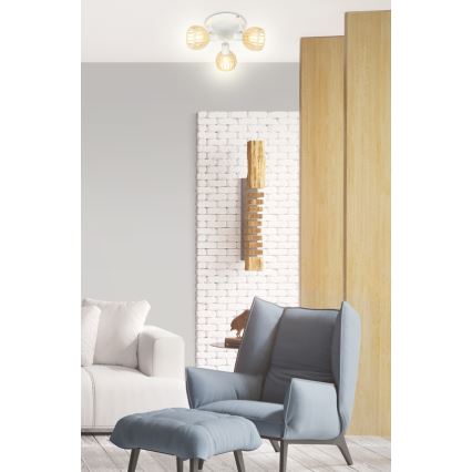 Oświetlenie punktowe ATARRI 3xE14/25W/230V białe/beżowe