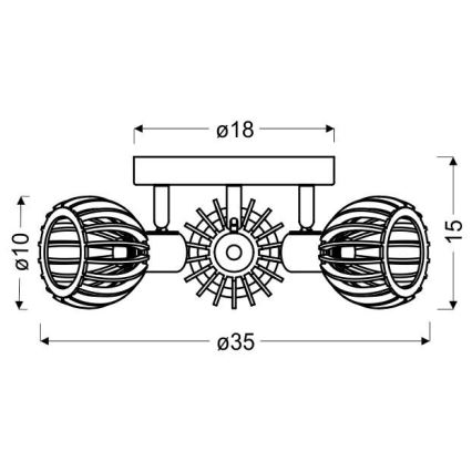 Oświetlenie punktowe ATARRI 3xE14/25W/230V białe/beżowe
