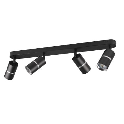 Oświetlenie punktowe BAMBOO 4xGU10/10W/230V czarne