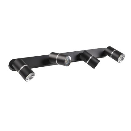 Oświetlenie punktowe BAMBOO 4xGU10/10W/230V czarne