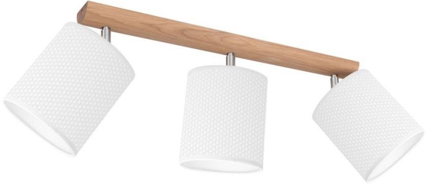 Oświetlenie punktowe BENITA 3xE27/25W/230V biały/dąb