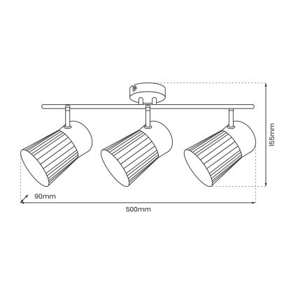 Oświetlenie punktowe BEST 3xE14/40W/230V czarne