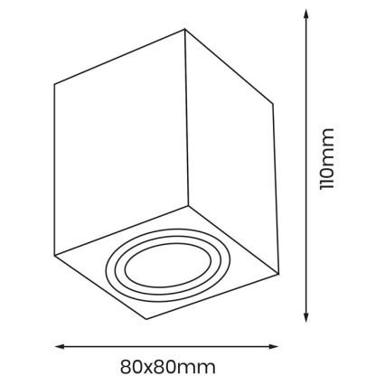 Oświetlenie punktowe BIMA 1xGU10/25W/230V kwadrat biały