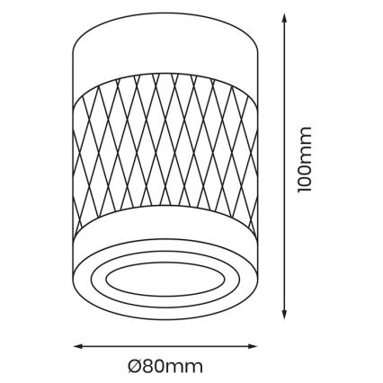 Oświetlenie punktowe BIMA 1xGU10/25W/230V okrągły czarny