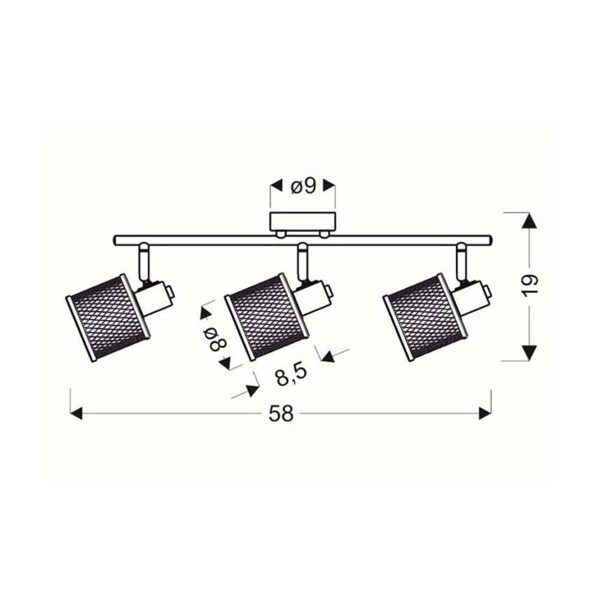 Oświetlenie punktowe CANABERA 3xE14/40W/230V