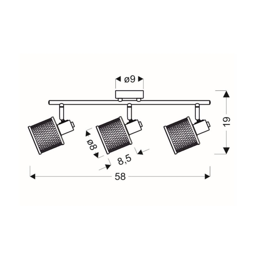 Oświetlenie punktowe CANABERA 3xE14/40W/230V