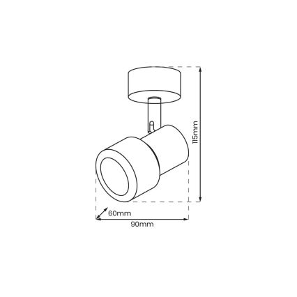 Oświetlenie punktowe CINO 1xGU10/8W/230V białe