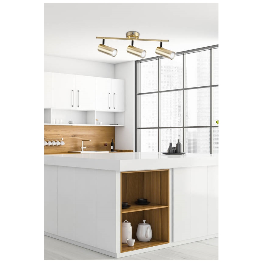 Oświetlenie punktowe COLLY 3xGU10/15W/230V złote