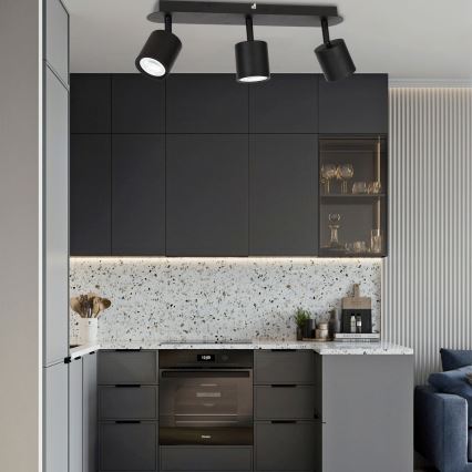 Oświetlenie punktowe DEMIA 3xGU10/8W/230V czarny