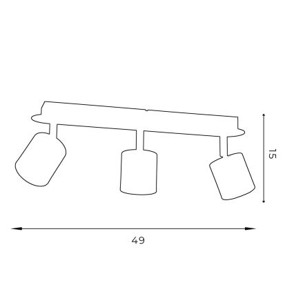 Oświetlenie punktowe DEMIA 3xGU10/8W/230V czarny