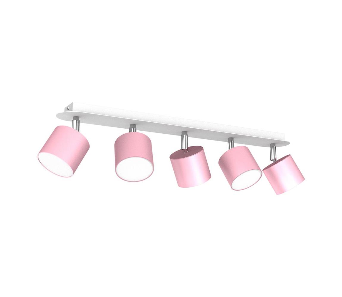Oświetlenie punktowe DIXIE 5xGX53/11W/230V pink