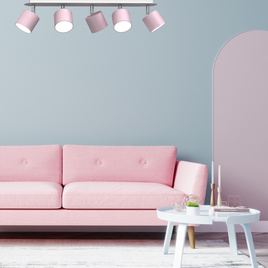 Oświetlenie punktowe DIXIE 5xGX53/11W/230V pink