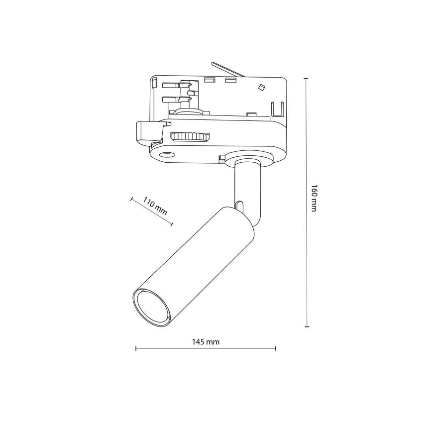 Oświetlenie punktowe do 3-fazowego systemu szynowego LAGOS 1xG9/8W/230V biały