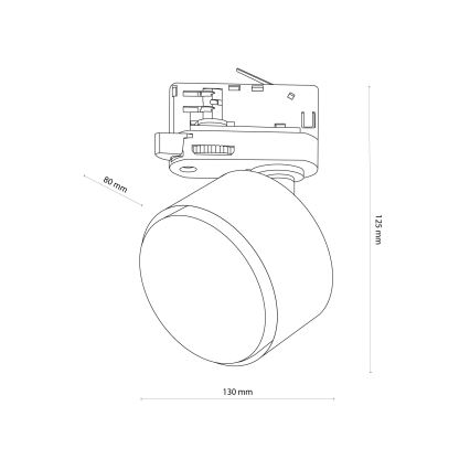 Oświetlenie punktowe do 3-fazowego systemu szynowego TRACER 1xGX53/11W/230V biały
