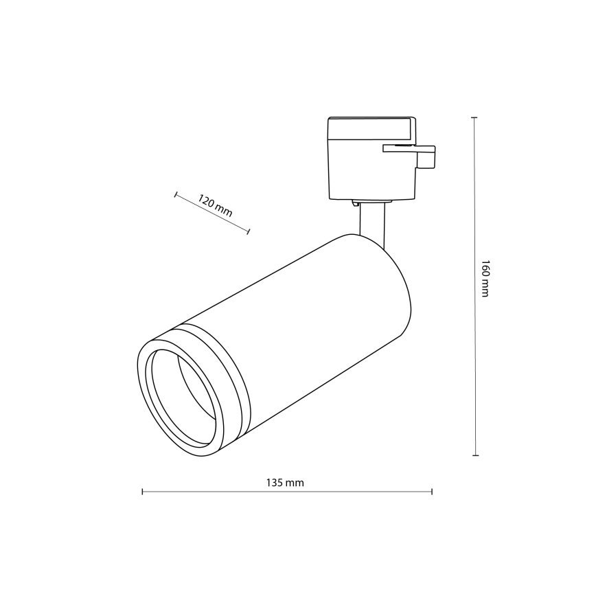 Oświetlenie punktowe do 1-fazowego systemu szynowego JET RING 1xGU10/10W/230V biały