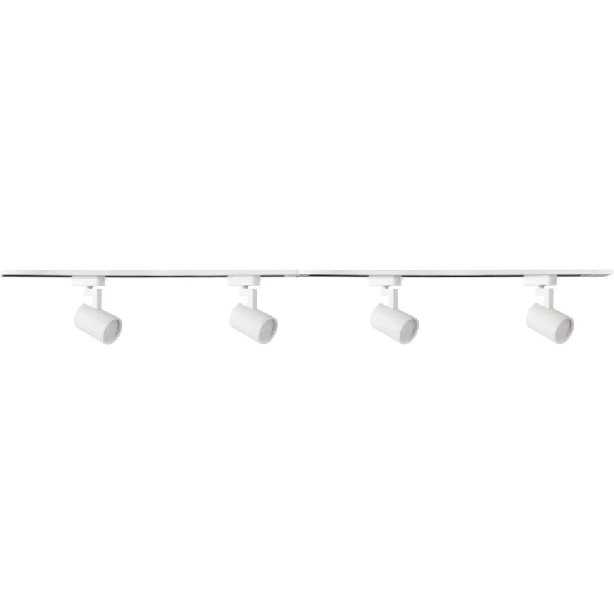 Oświetlenie punktowe do systemu szynowego LYNX 4xGU10/10W/230V + 2 x 75 cm system szynowy biały