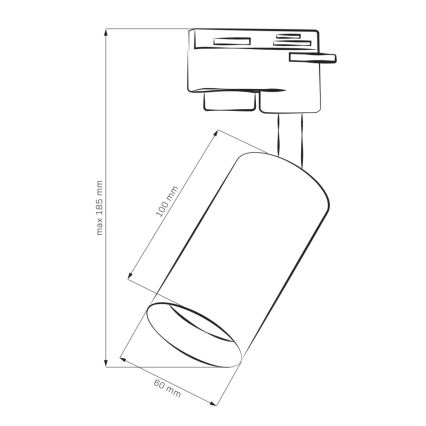 Oświetlenie punktowe do systemu szynowego MARIBEL 3xGU10/10W/230V +1 m system szynowy biały