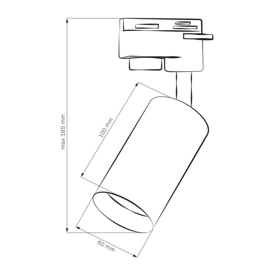 Oświetlenie punktowe do systemu szynowego MARIBEL 3xGU10/10W/230V +1 m system szynowy biały