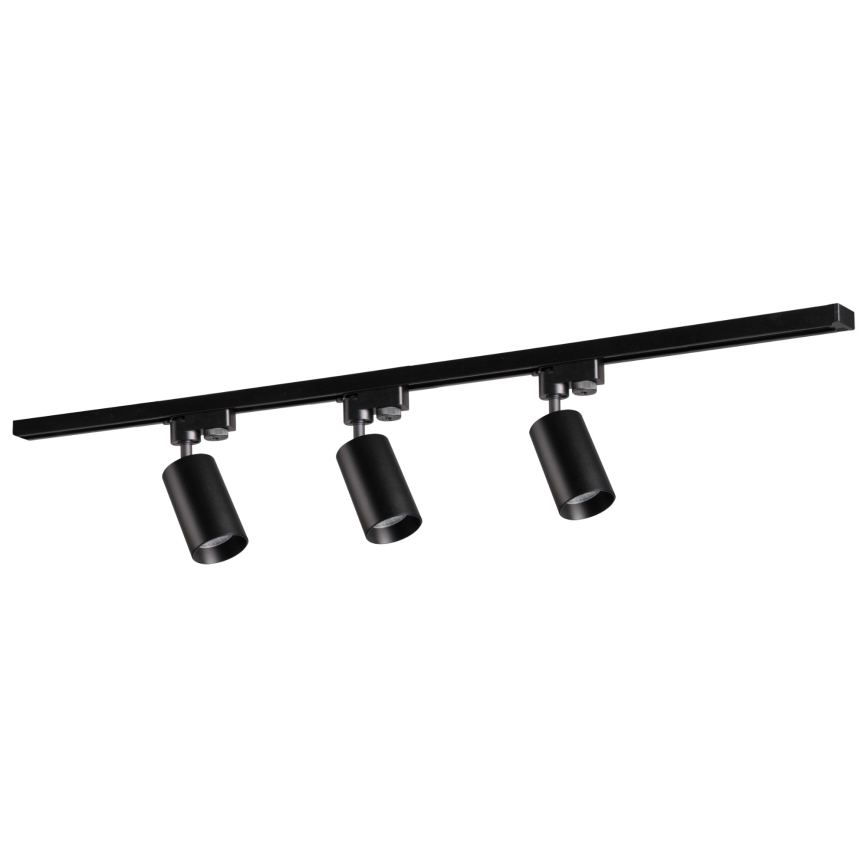 Oświetlenie punktowe do systemu szynowego MARIBEL 3xGU10/10W/230V +1 m system szynowy czarny
