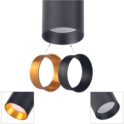 Oświetlenie punktowe do systemu szynowego MARIBEL 3xGU10/10W/230V +1 m system szynowy czarny