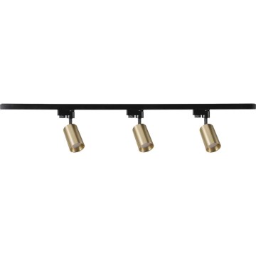Oświetlenie punktowe do systemu szynowego MARIBEL 3xGU10/10W/230V +1 m system szynowy złoty