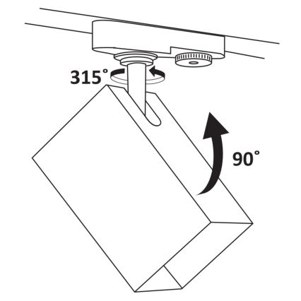 Oświetlenie punktowe do systemu szynowego SQUARE 1xGU10/10W/230V białe