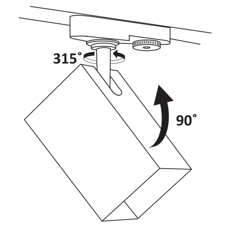 Oświetlenie punktowe do systemu szynowego SQUARE 1xGU10/10W/230V białe