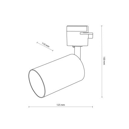 Oświetlenie punktowe do 1-fazowego systemu szynowego TRACER 1xGU10/10W/230V biały