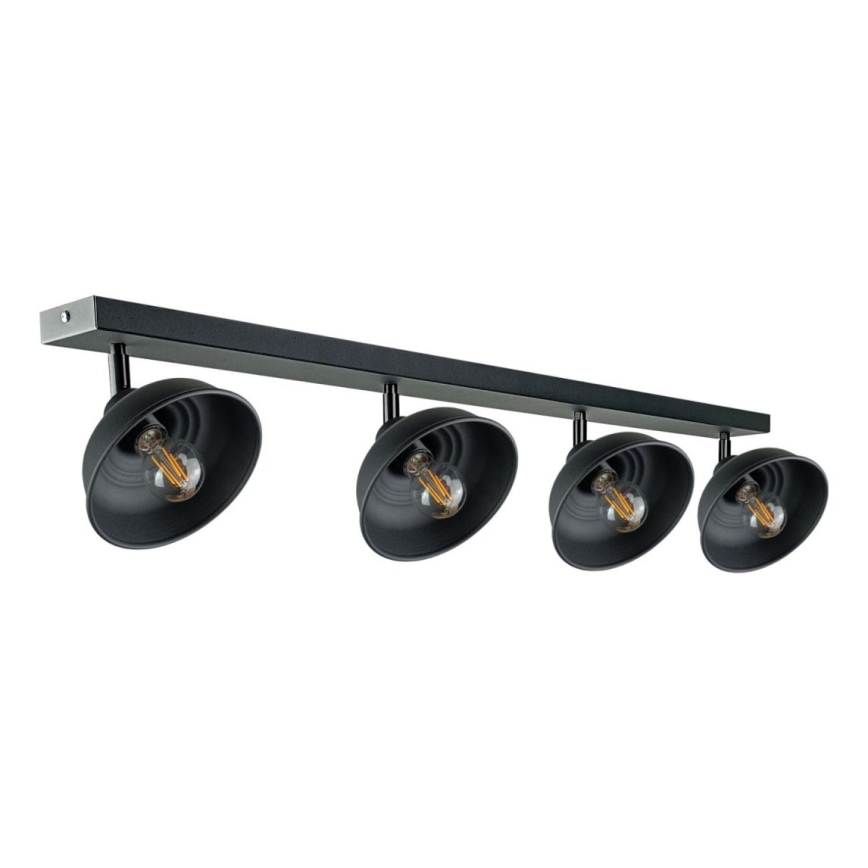Oświetlenie punktowe FAUN 4xE27/60W/230V czarny