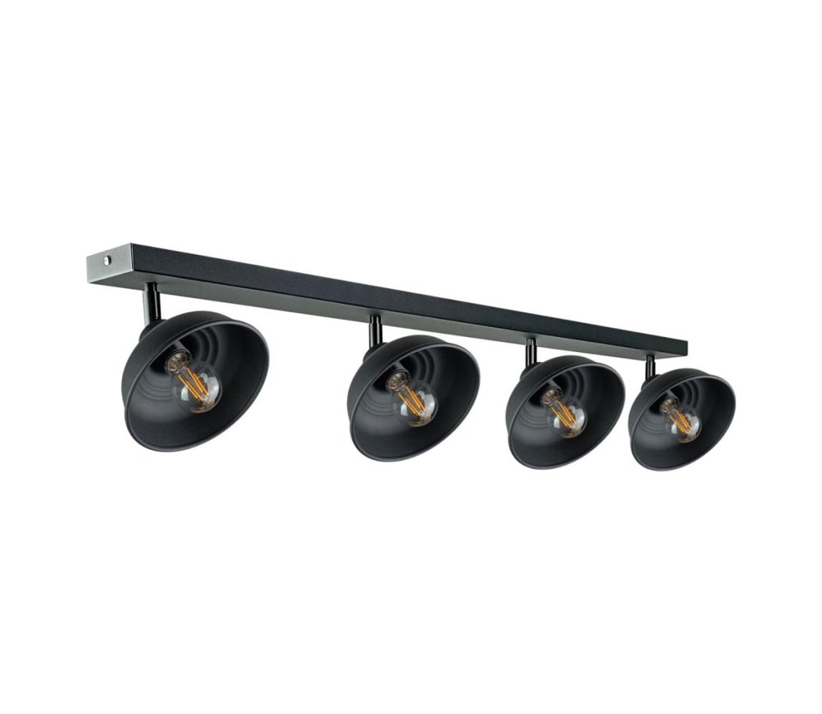 Oświetlenie punktowe FAUN 4xE27/60W/230V czarny