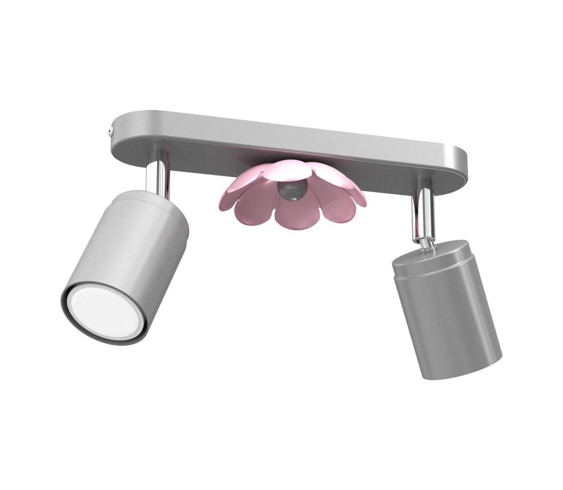 Oświetlenie punktowe FLOWER 2xGU10/8W/230V matowy chrom