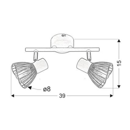Oświetlenie punktowe FLY 2xE14/40W/230V