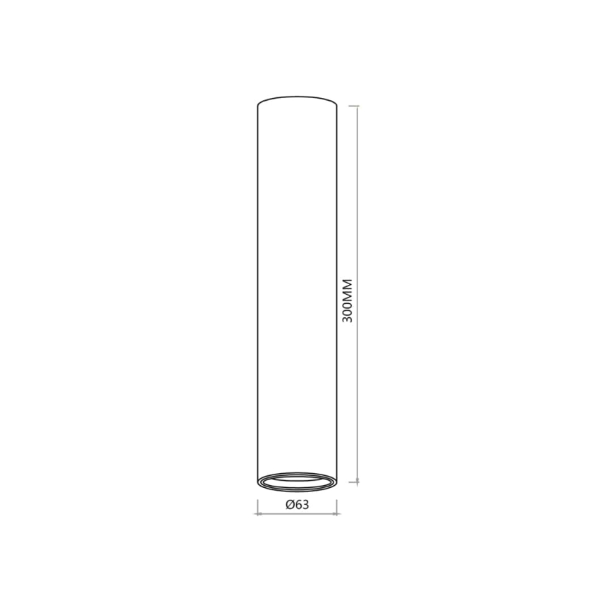 Oświetlenie punktowe GENESIS 1xGU10/8W/230V 30 cm czarne