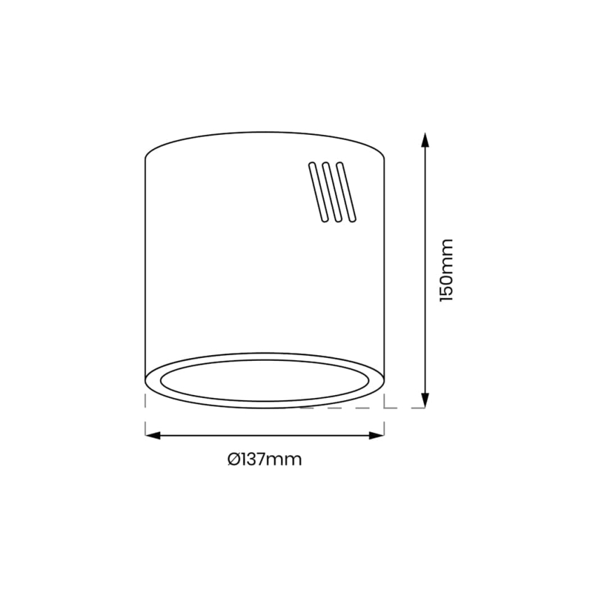 Oświetlenie punktowe GEORGE 1xE27/60W/230V śr. 13,7 cm czarne