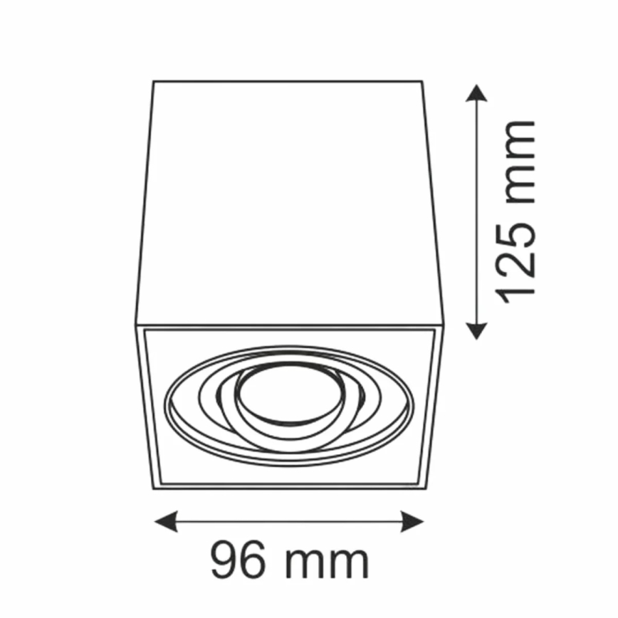 Oświetlenie punktowe HADAR Q1 1xGU10/10W/230V czarny